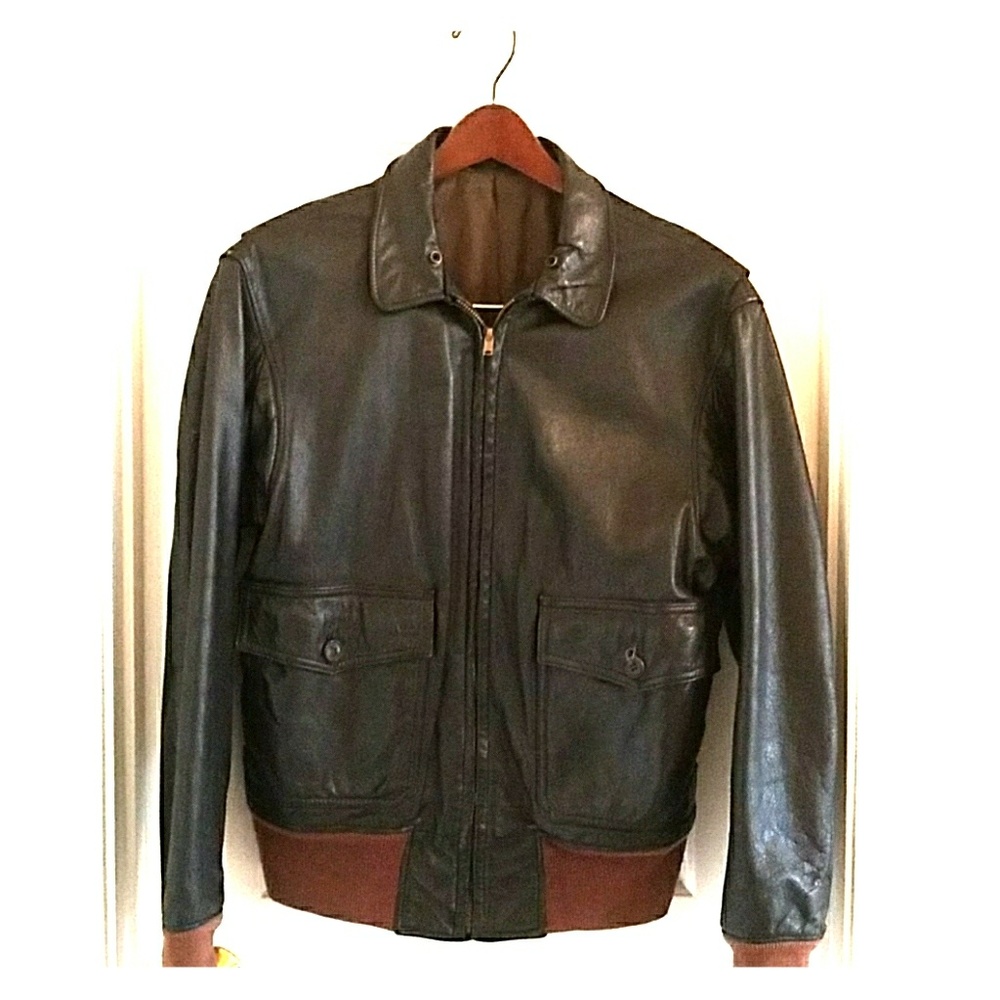 Authentic USN Leather Bomber Jacket